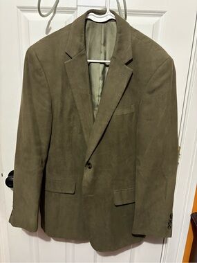 Andrew Fezza Olive Green Single-Breasted Blazer
